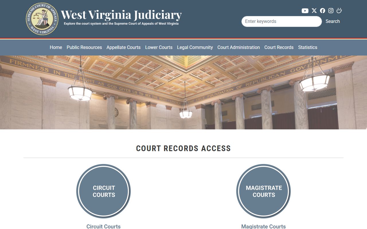 Hancock County court records after arrest access through West Virginia Judiciary